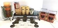 Assorted Candleholders And Candles