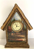 Thomas Kinkade Cabin Clock