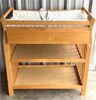 Wood Changing Table and Pad