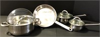 Gibson 7 piece Stainless Steel pots/pans