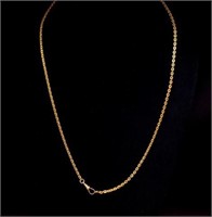 Early 20th C. yellow gold cable chain