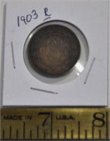 1903 Canada one cent coin