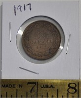 1917 Canada one cent coin