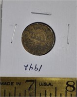 1942 Canada five cent coin
