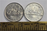 1968, 1986 Canada one dollar coins
