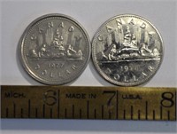 1977, 1978 Canada dollar coins
