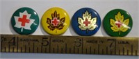 Vintage Red Cross pin-back buttons