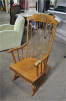 Vintage solid wood rocking chair