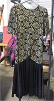 Vintage polyester dress - size 9-10