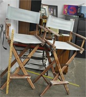 Pair of tall director's chairs