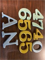 Wooden & plastic numbers & letters-11