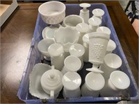 Milk glass items