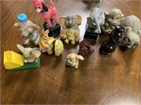 Elephants and animal figurines
