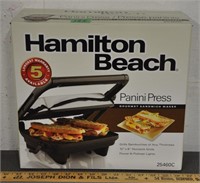 Hamilton Beach panini press, unopened