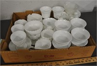 Lot of white glass