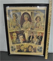 Vintage framed "Royals" newsprint