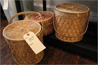 Baskets filled with Asian Tea