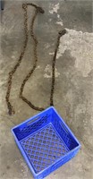 Tow chain apx 18 ft long in milk crate
