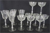 12 pieces of glassware