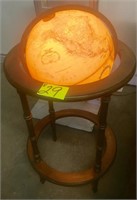 Lighted globe with stand
