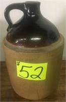 2 tone brown jug 10in tall 7in wide