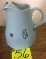 Blue pitcher 7in tall