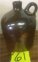 Brown stone jug 8in tall
