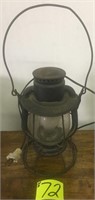 Old RR lantern converted to electric light
