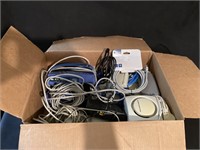 Network cables, speakers, routers, and keyboards