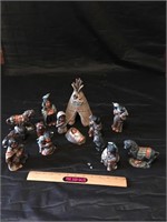 Native American Nativity Set. Several pieces have