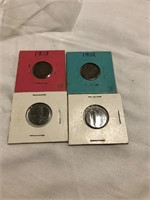 2 Indian Head and 2 Steel Pennies