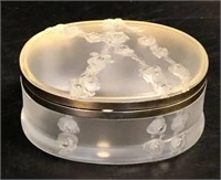 Lalique Glass Dresser Box with Hinged Lid