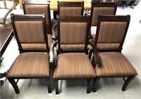 Dining Chairs with Striped Upholstery
