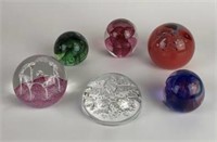 Art Glass and Snowflake Paperweights