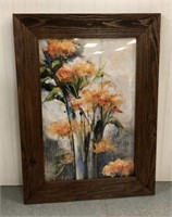 Floral Print in Oak Frame