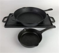 Cast Iron Skillets and Griddle- 1 is Lodge