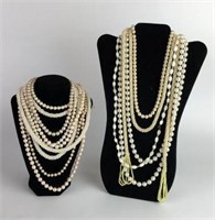 Pearl Style Necklaces- Lot of 10