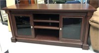 Media Console Cabinet with Beveled Glass