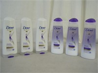 6 count new DOVE shampoo & conditioner 12 fl oz
