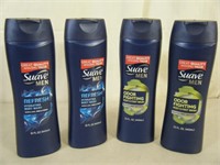 4 count new SUAVE men's body wash 15 fl oz