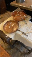 Copper chef skillets with lids