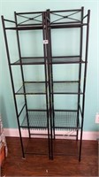 2 metal shelves 14x14x60
