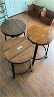 3 bar stools 24” tall 16” diameter