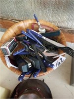 Two Wooden Bowls and Flatware