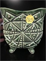 Vintage Green Ceramic Little Planter
