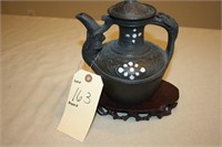 Decorative Tibetan clay pot