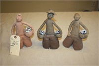 Handmade Chinese mud dolls statues