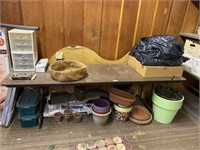 Folding Table, Planters, and Miscellaneous