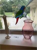 Sun Catcher Parrot and Two Vases
