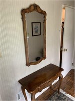 Ethan Allen Hall Table and Mirror